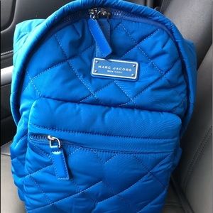 Marc Jacobs quilted blue backpack